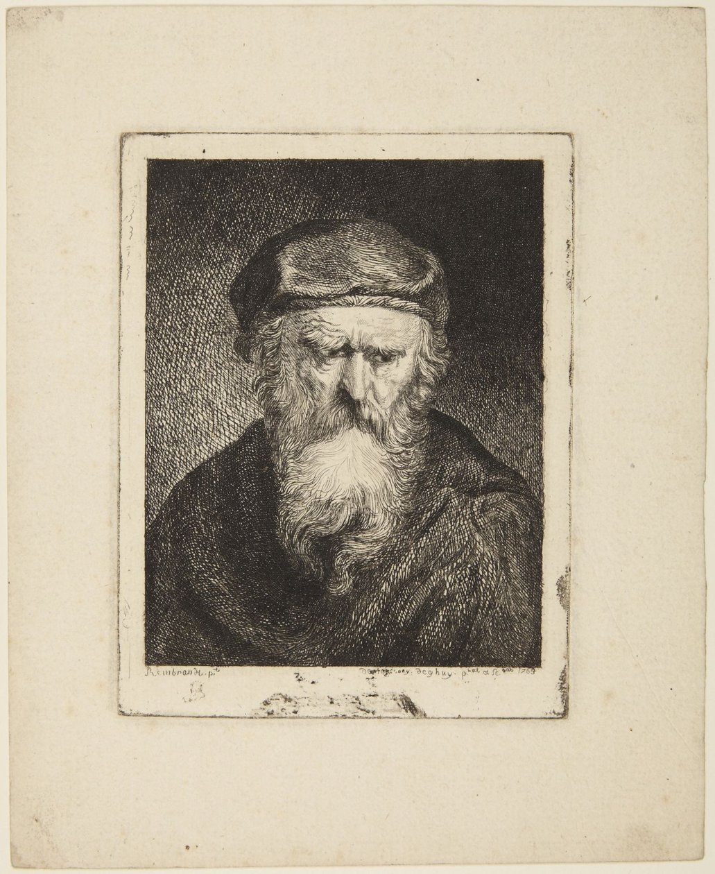 Muggen gammel mand af Rembrandt van Rijn