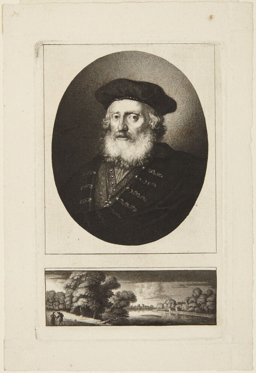 Gammel mand med toque af Rembrandt van Rijn
