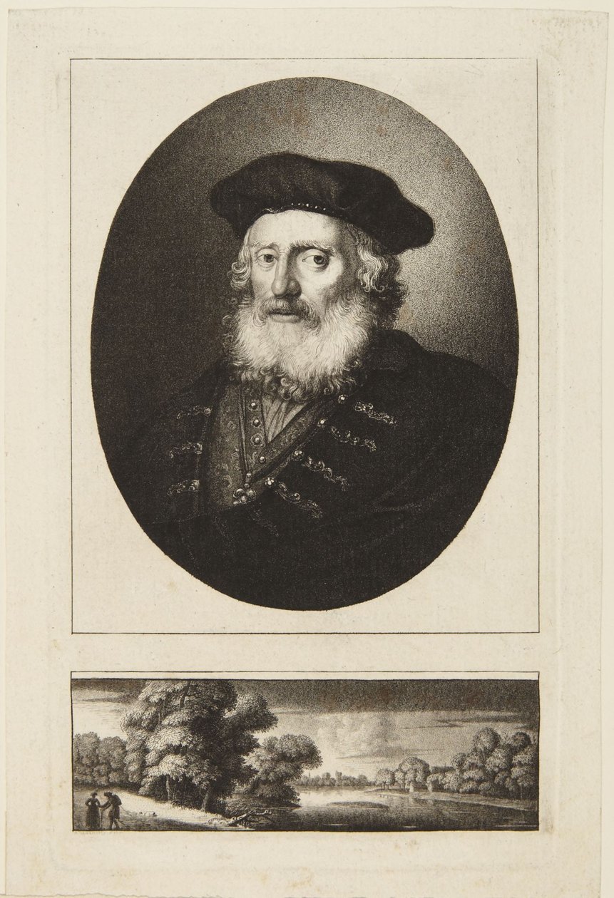 Gammel mand med hue af Rembrandt van Rijn