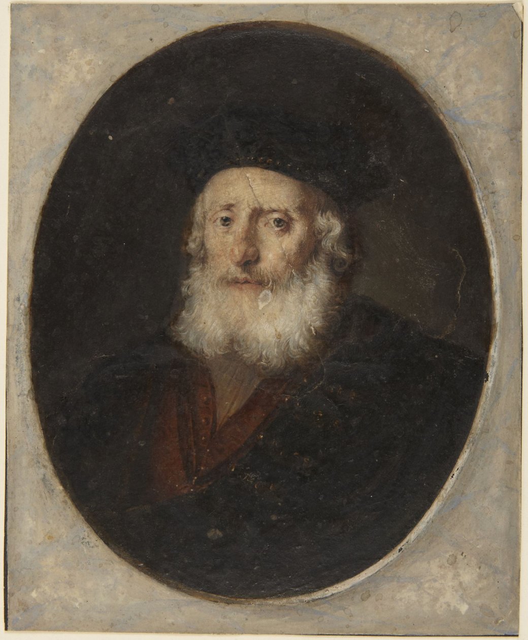 Gammel mand med toque af Rembrandt van Rijn