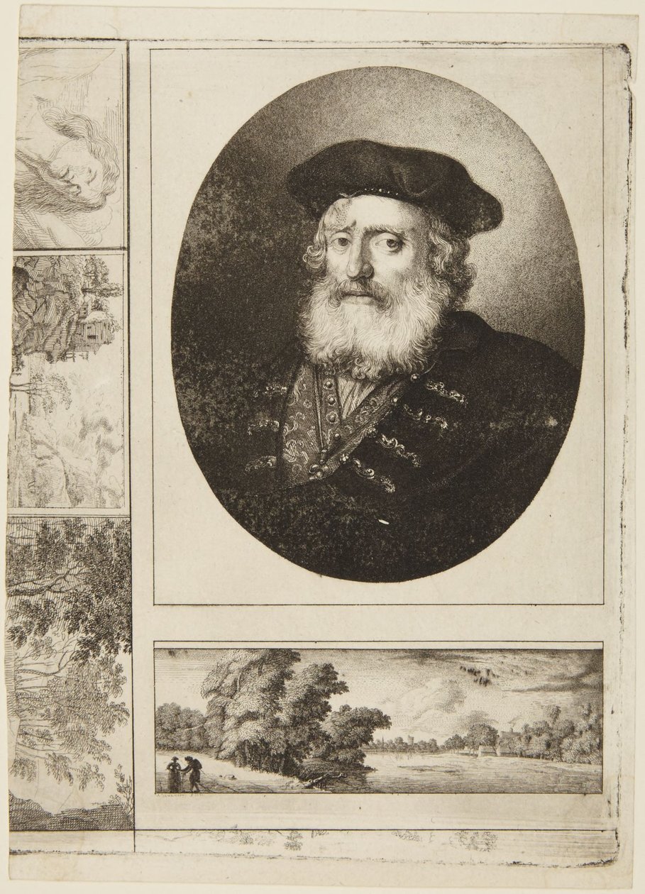 Gammel mand med toque af Rembrandt van Rijn