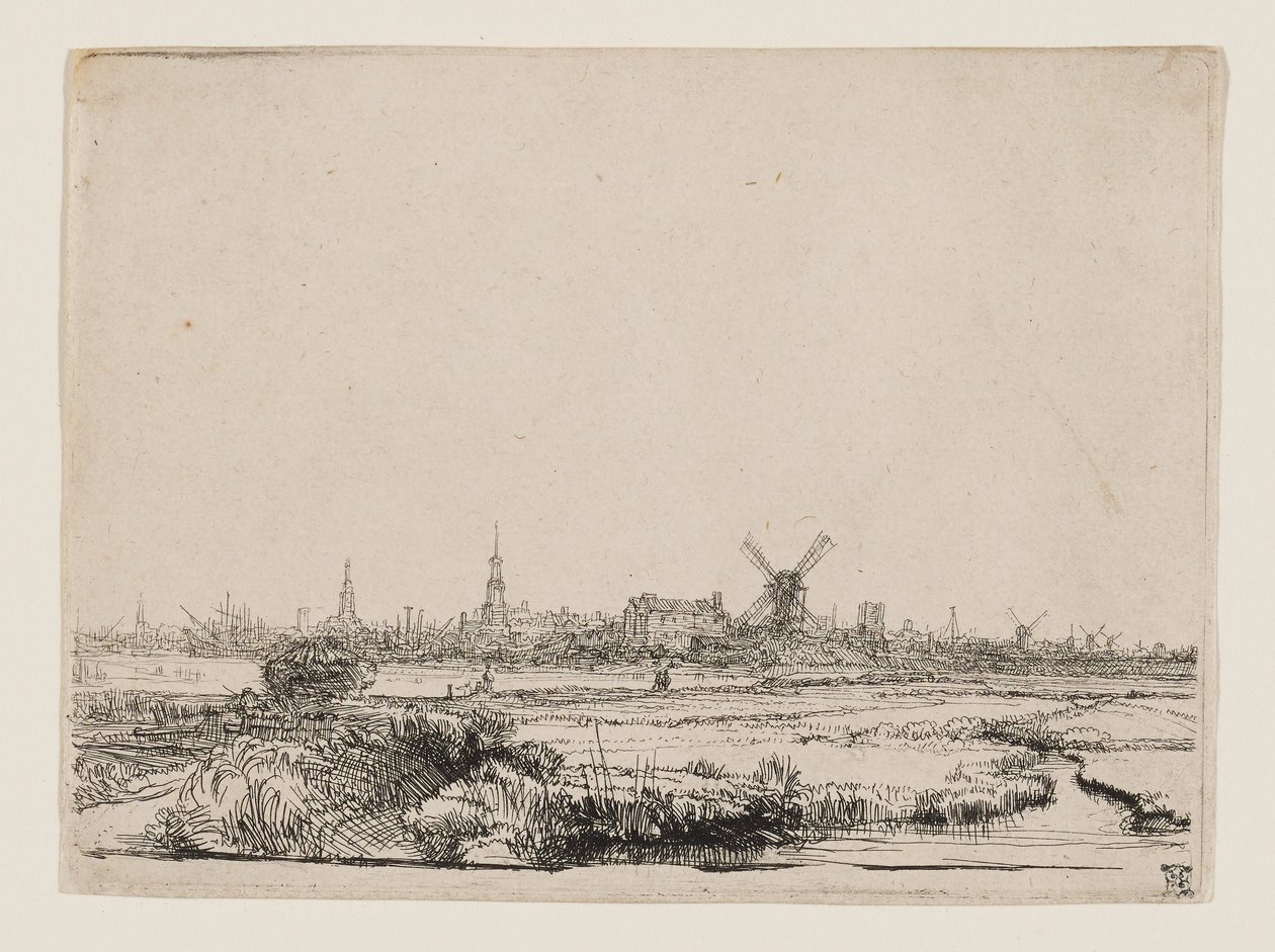 Udsigt over Amsterdam af Rembrandt van Rijn