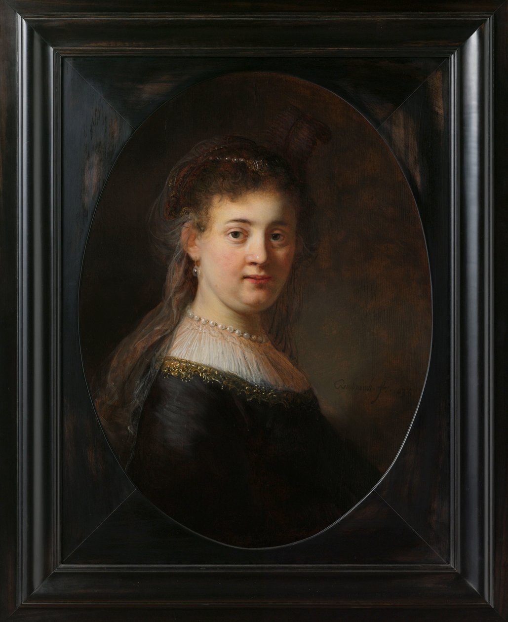 Ung kvinde i fantasy-kostume af Rembrandt van Rijn