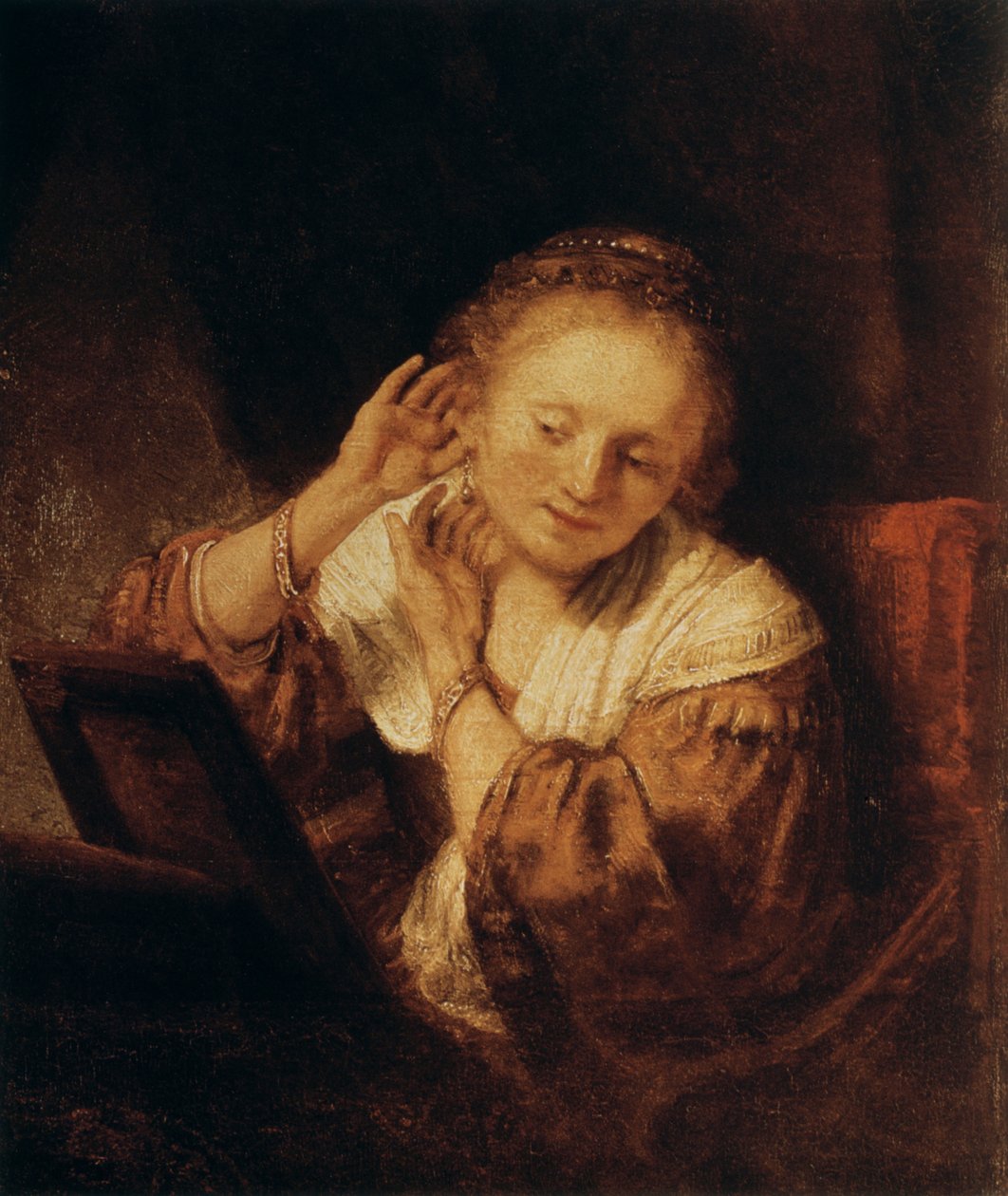 Ung kvinde med øreringe, 1657 af Rembrandt van Rijn