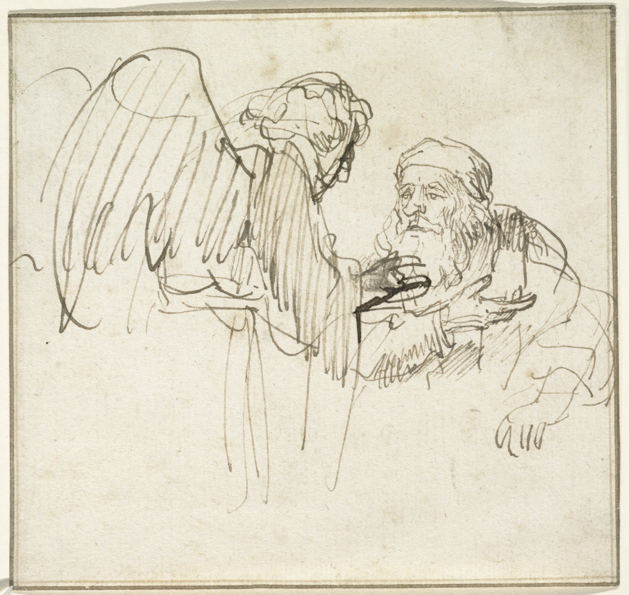 Zacharias og englen, ca. 1635 af Rembrandt van Rijn