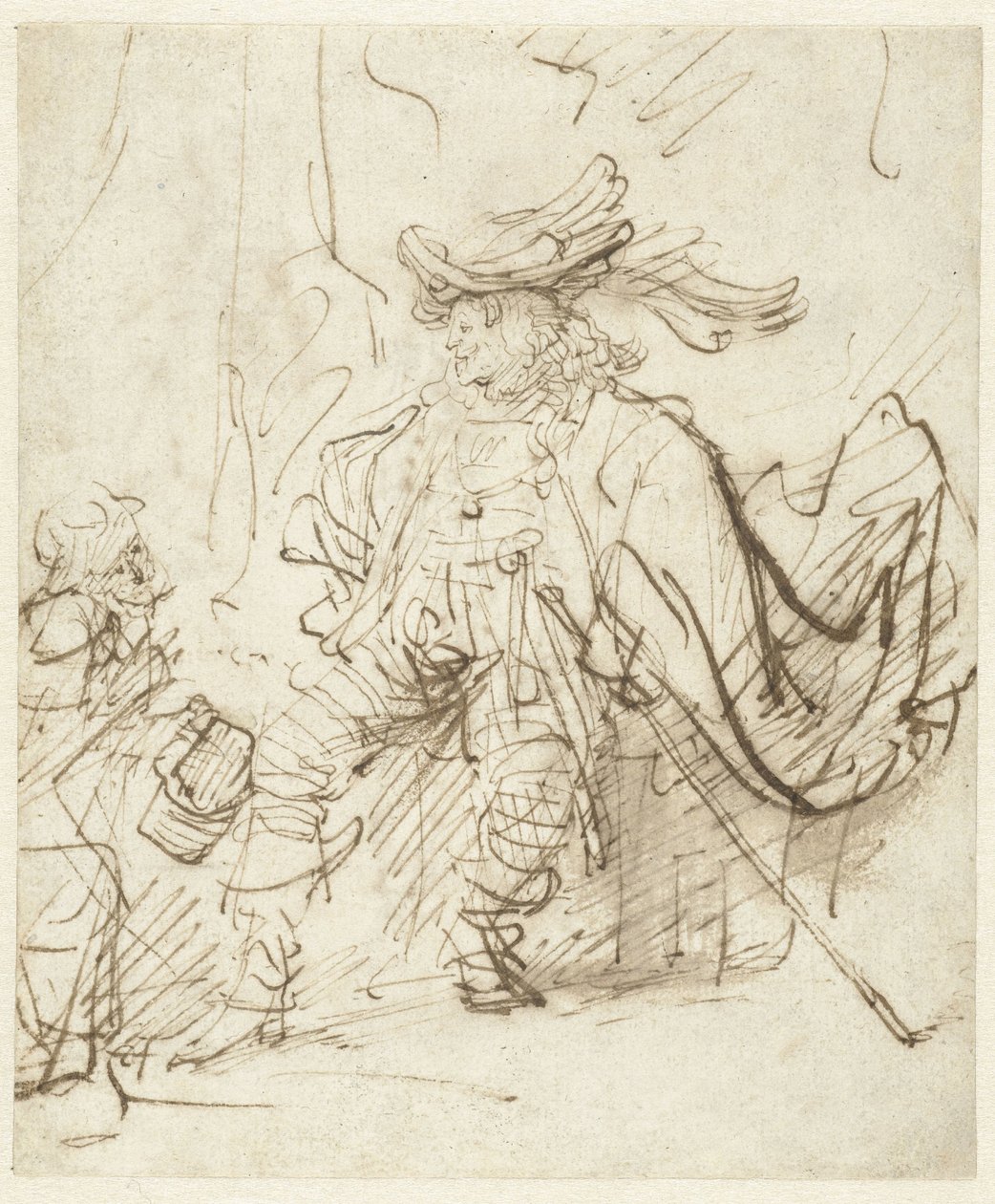 Siddende skuespiller i rollen som Capitano af Rembrandt van Rijn