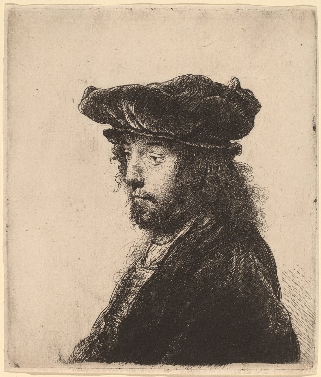 Det fjerde orientalske hoved af Rembrandt van Rijn and Studio of Rembrandt