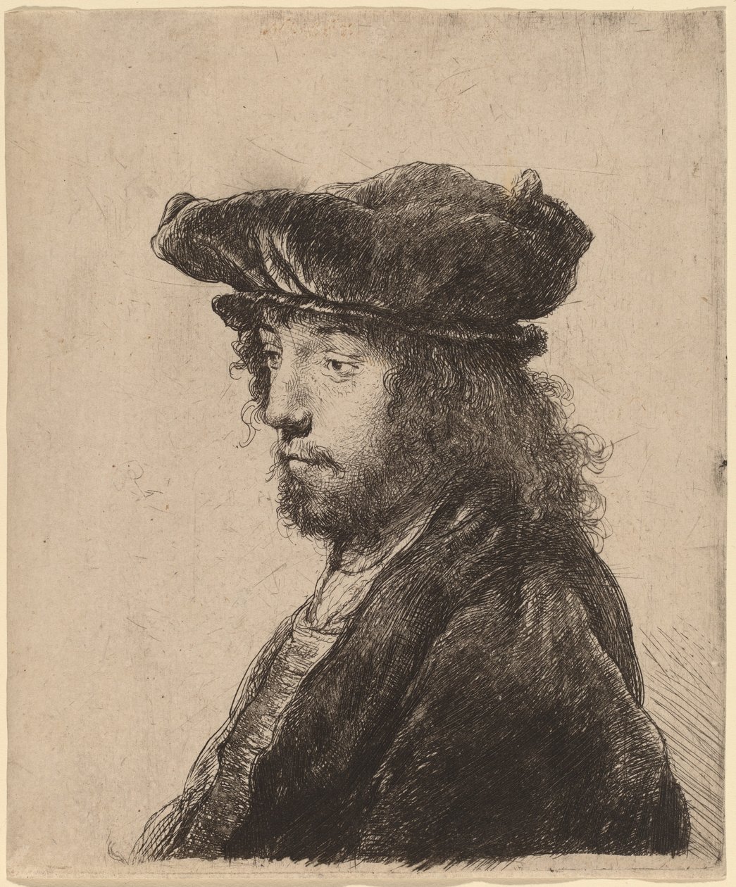 Det fjerde orientalske hoved af Rembrandt van Rijn and Studio of Rembrandt