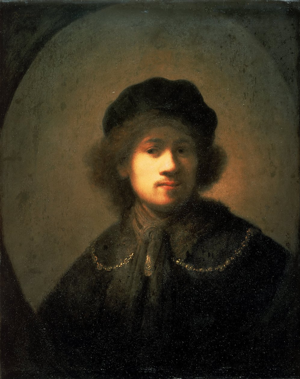 Portræt af kunstneren som en ung mand af Rembrandt van Rijn