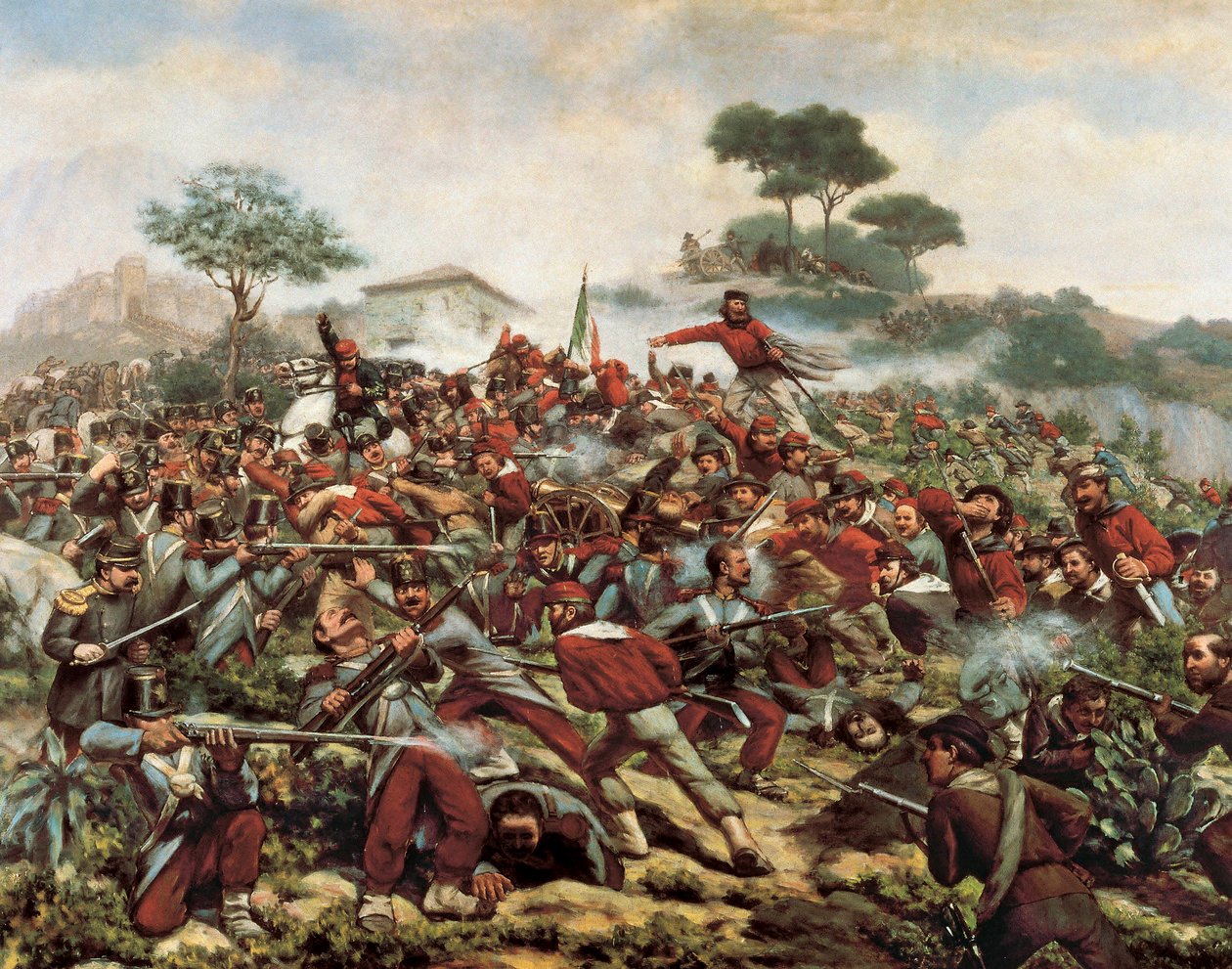 Giuseppe Garibaldi i slaget ved Calatafimi den 15. maj af Remigio Legat