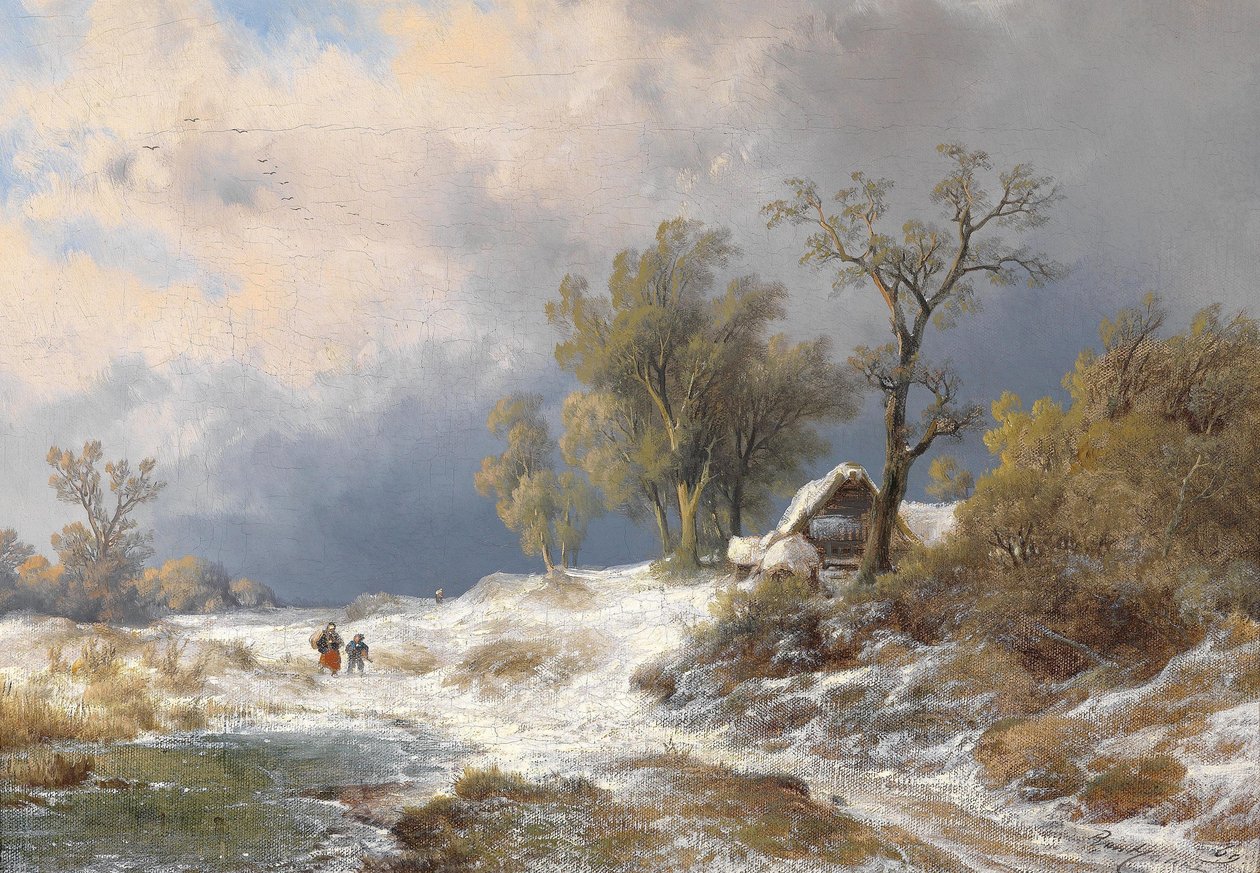 Vinterlandskab (1869) af Remigius Adrianus Haanen