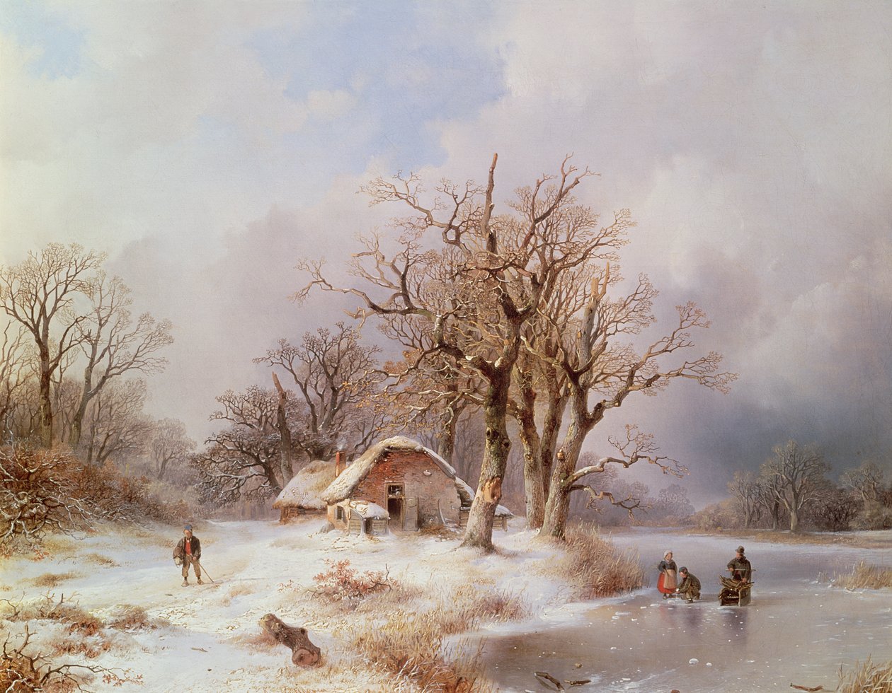 Vinterlandskab (olie) af Remigius Adrianus Haanen