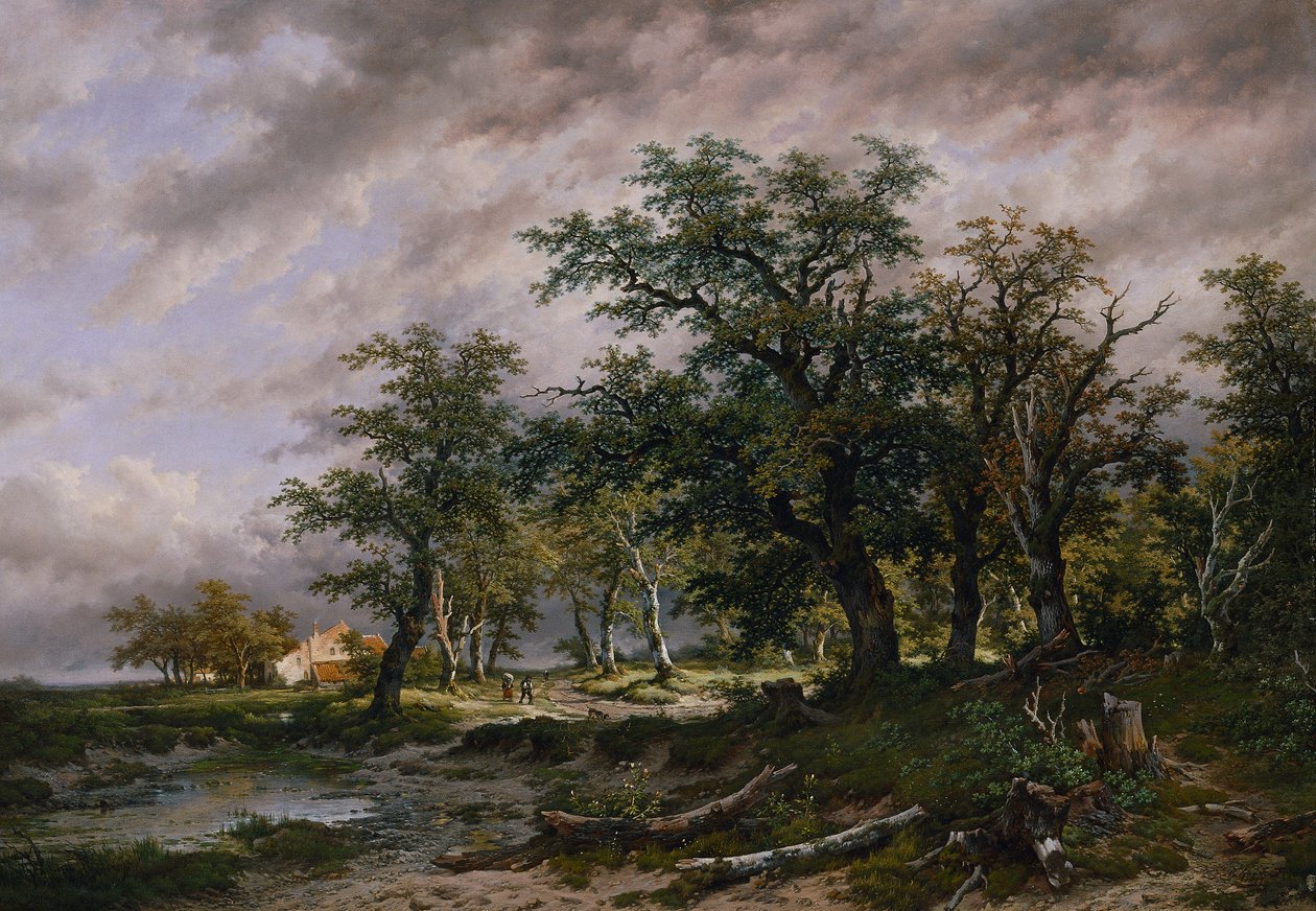 Stort hollandsk landskab af Remigius Adrianus van Haanen