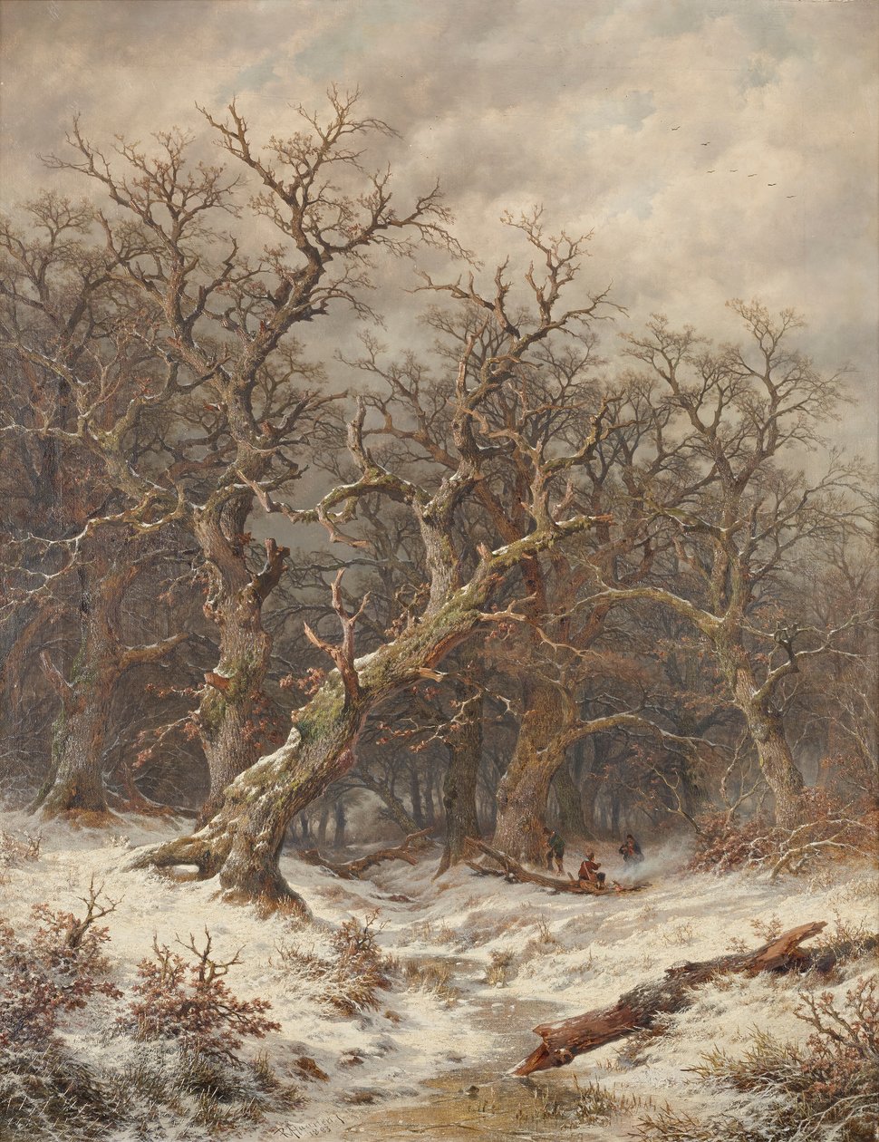 Vinterlandskab (vinterskov) af Remigius Adrianus van Haanen