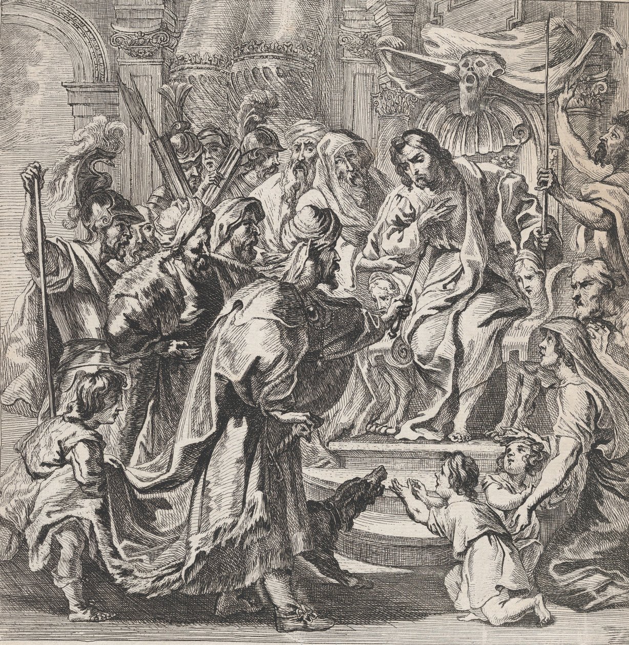 Cambyses straffer den uretfærdige dommer Sisamnes, ca. 1630-80., ca. 1630-80. af Remoldus Eynhoudts