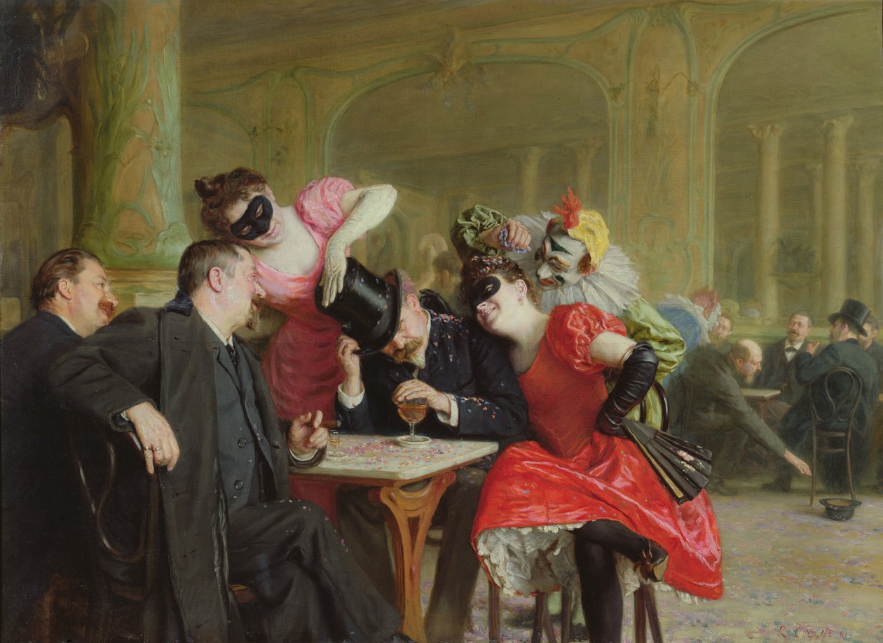 Karnevallet på Hotel Ferraille, 1901 af Remy Cogghe