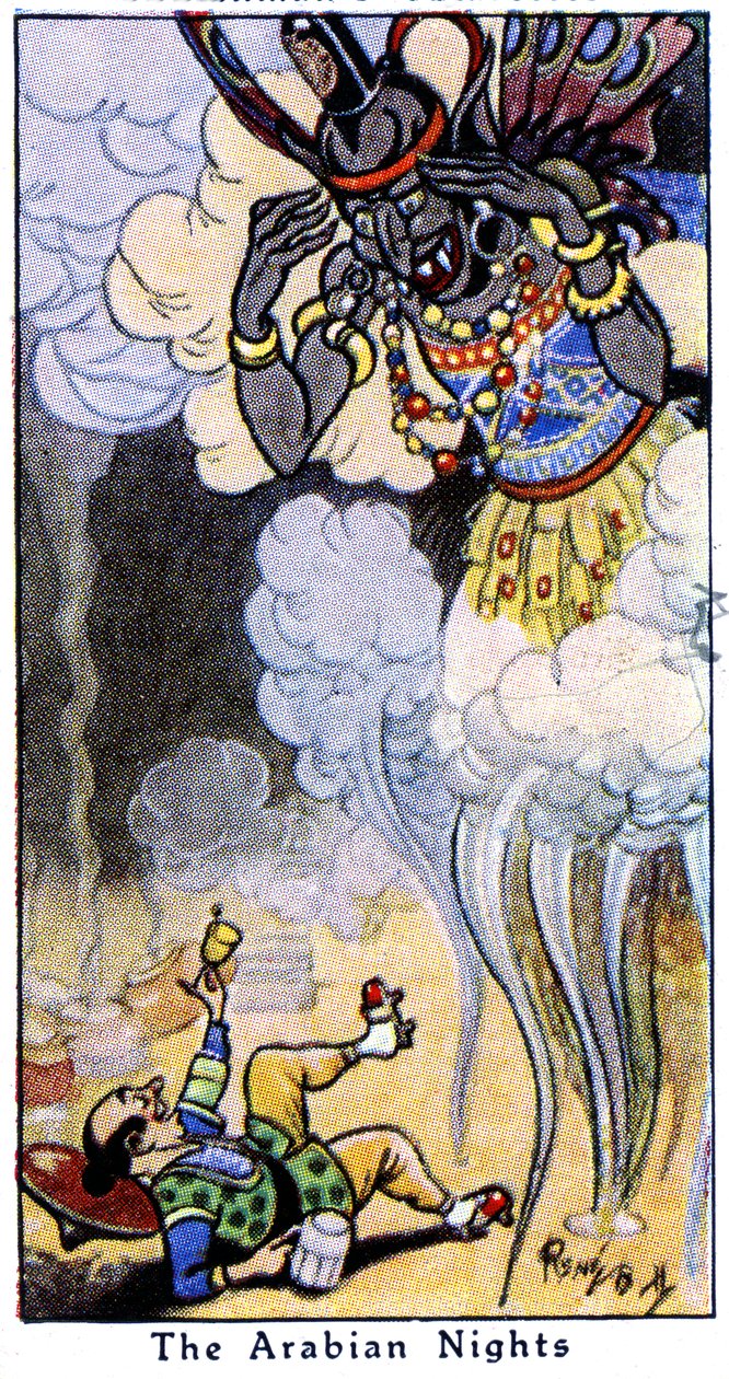 Aladdin and the Genie, 1936 af René Bull