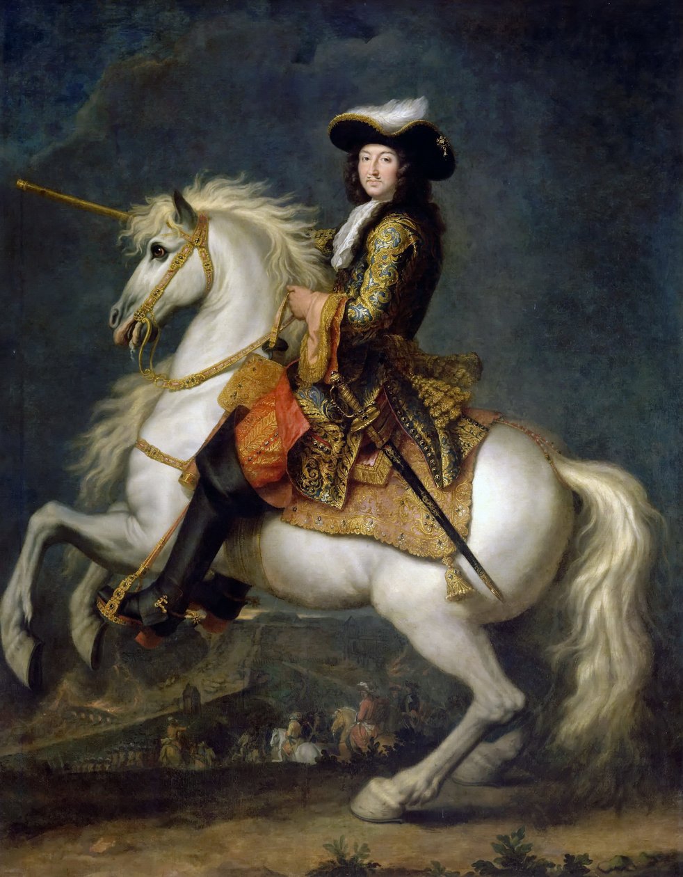 Rytterportræt af Ludvig XIV 1638-1715 af René Antoine Houasse