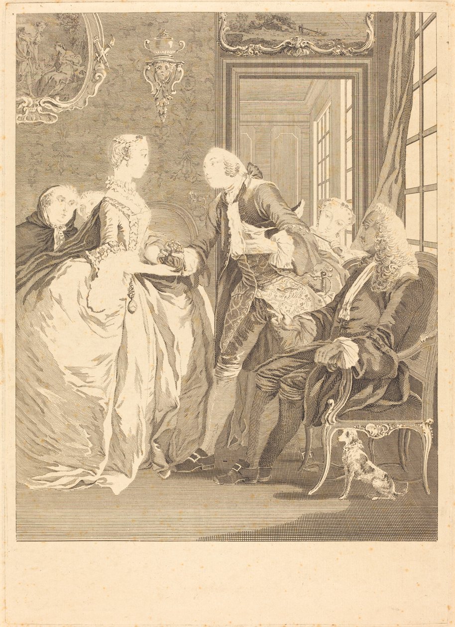 Ægtepagten af René Gaillard after Charles Eisen