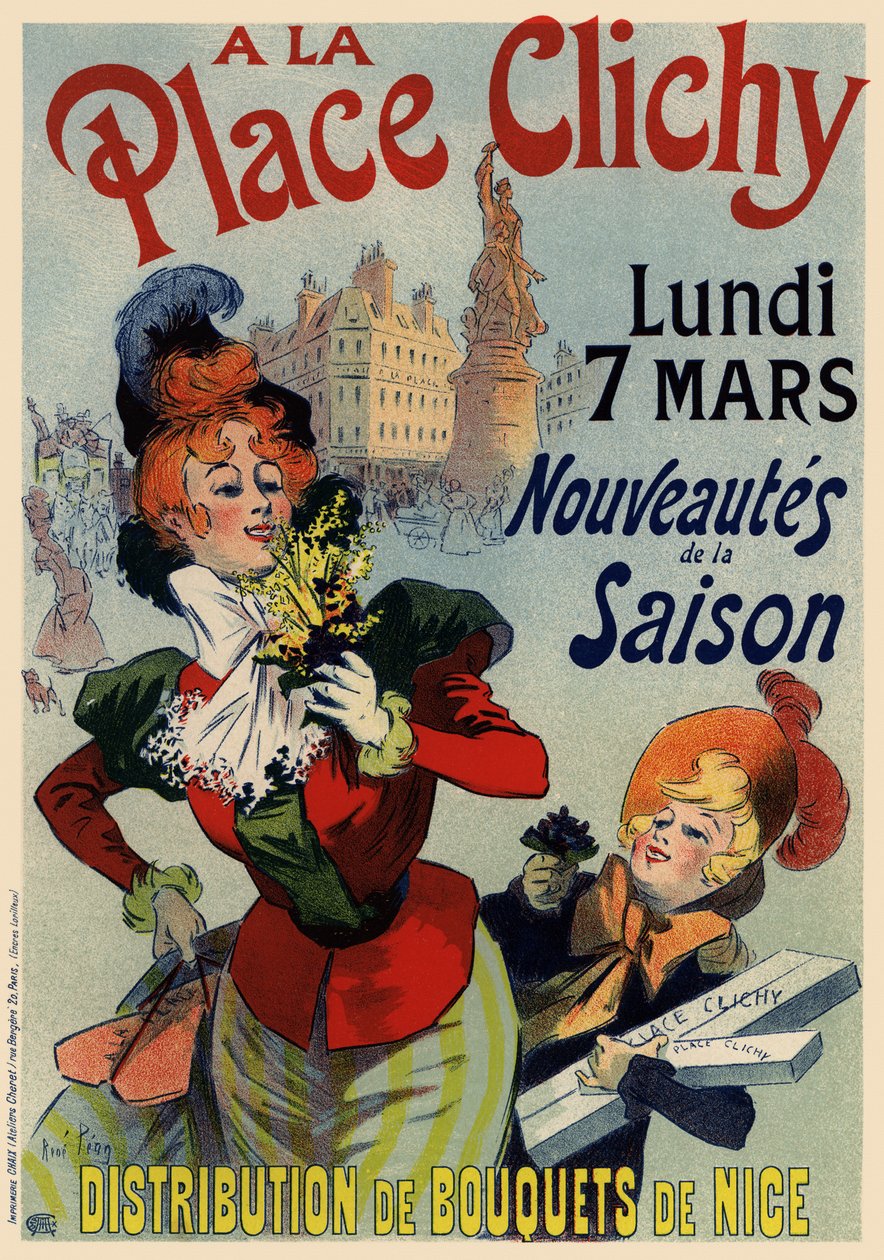 A la Place Clichy plakat, 1890