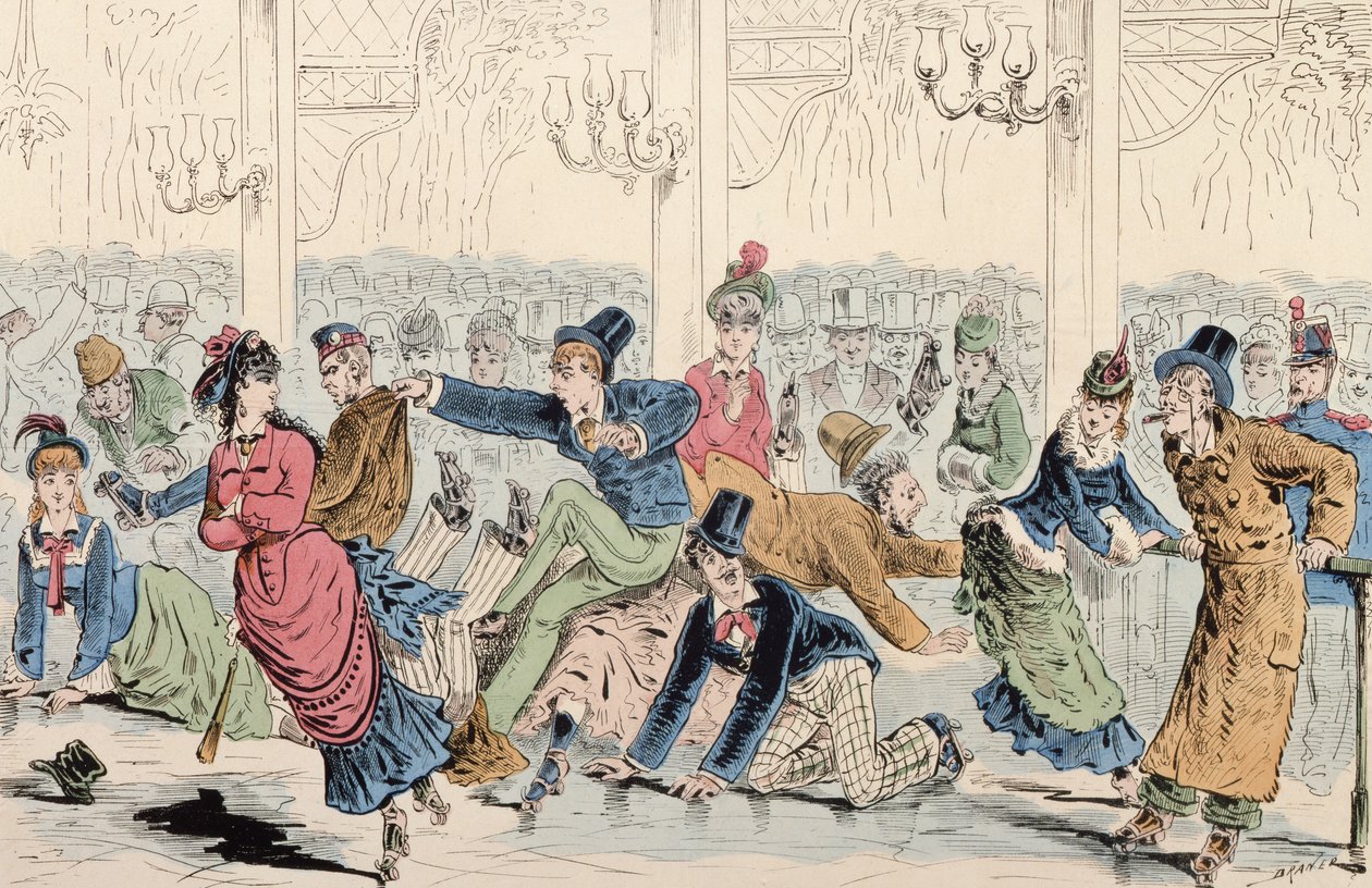 Skating Folies, efter 1870 af Renard Jules Draner