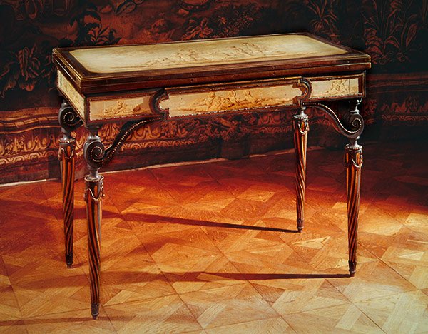 Spillebord, der engang tilhørte Marie-Antoinette (malet træ) af Rene Dubois