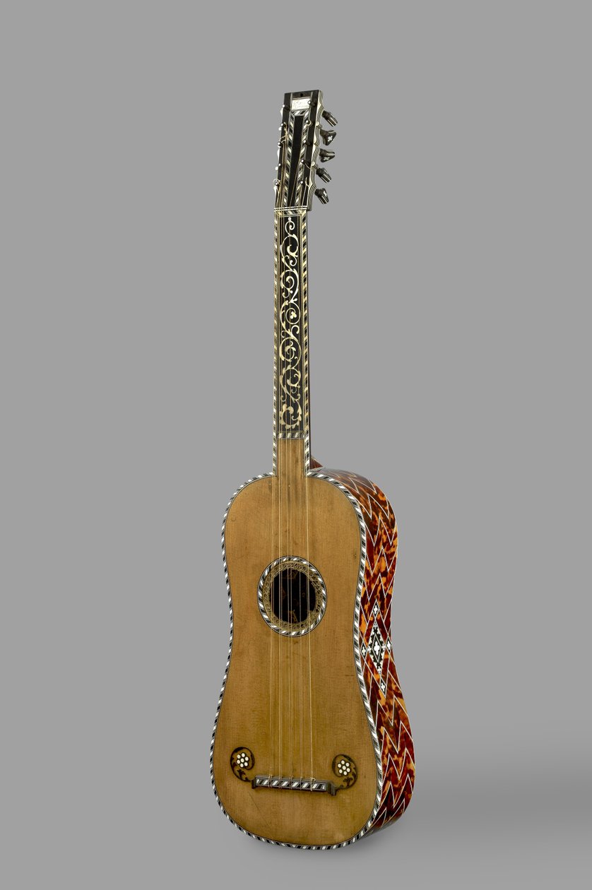 Guitar, 1641 (fyrretræ, skildpaddeskjold, perlemor, elfenben) af Rene Voboam