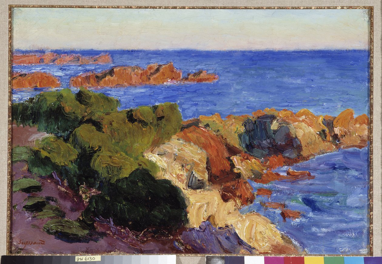 De røde klipper i Agay-maleri af Rene Seyssaud (1867-1952) 1901 Regards de Provence Foundation, Marseille af Rene Auguste Seyssaud