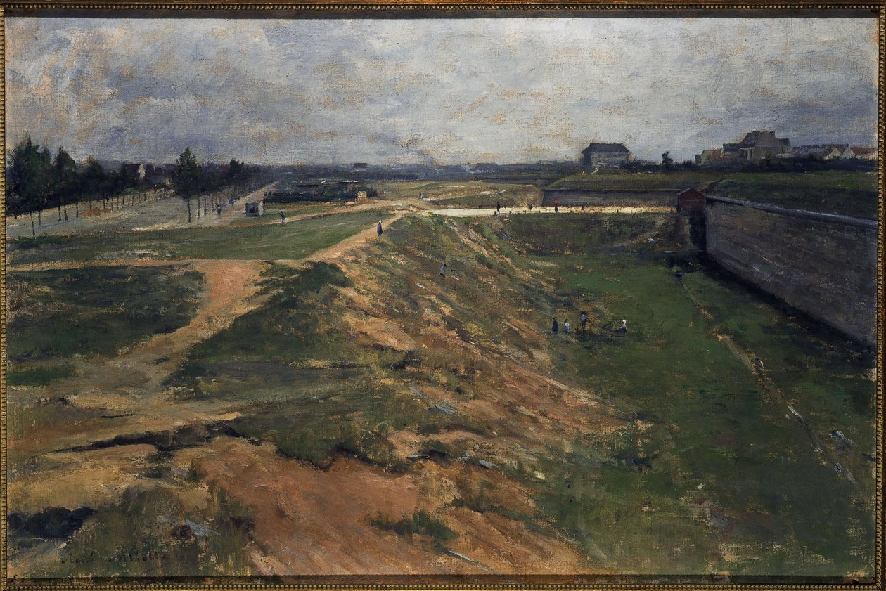 Udsigt over Fort de Vanves, ca. 1880 (olie på lærred) af Rene Billotte