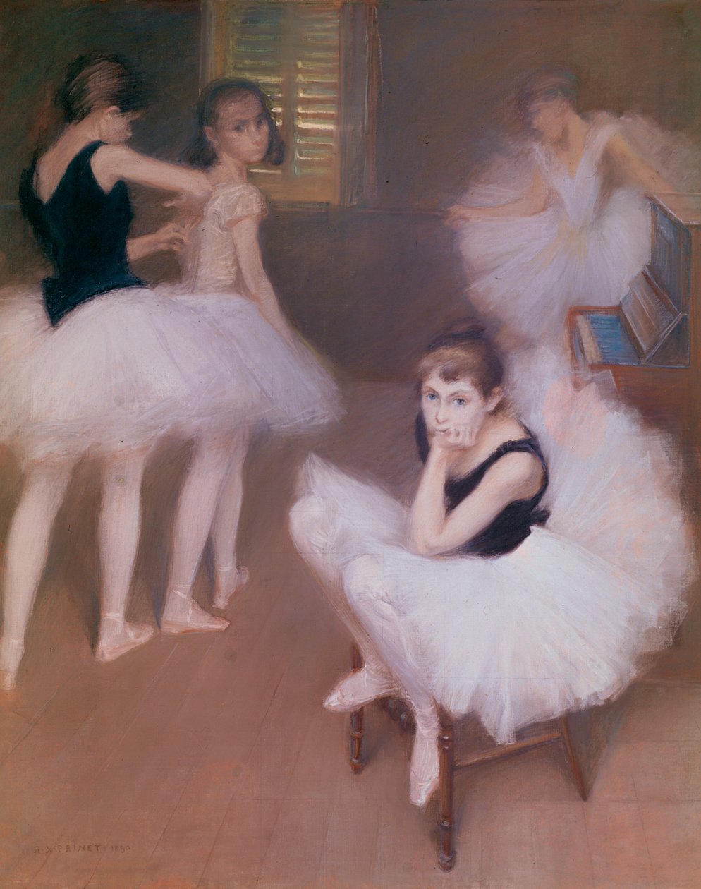 Jeunes danseuses au repos - Unge dansere, der hviler sig ... af René François Xavier Prinet