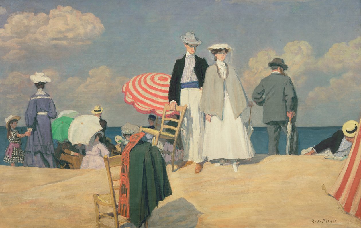 Stranden ved Cabourg af René François Xavier Prinet