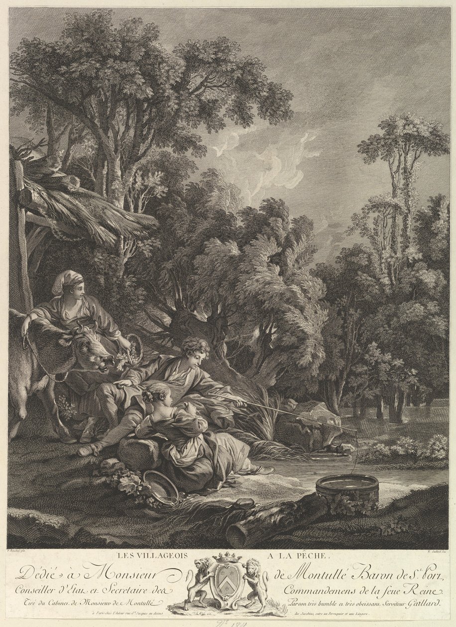 The Villages Fishing The Villages Fishing, 1700-tallet. af Rene Gaillard