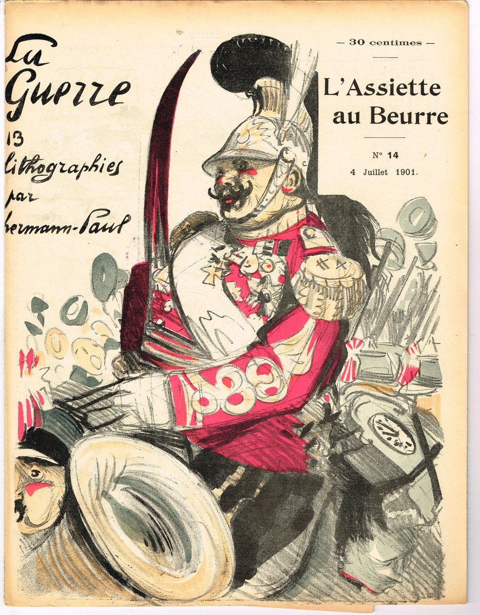 Cover af "" The Butter Plate"", Satirisk i farver af Rene George Hermann Paul
