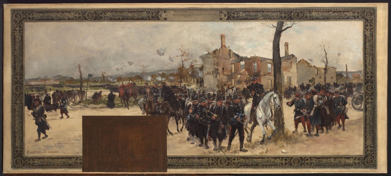 Skitse til præfektens kabinet på rådhuset i Paris: Eksternt forsvar af Rene Joseph Gilbert