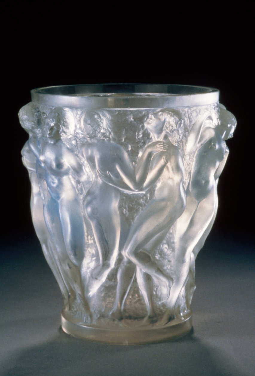 Bacchantes vase i opaliserende glas, ca 1920, af Rene Lalique (1860-1945). Frankrig, det 20. århundrede. af Rene Jules Lalique