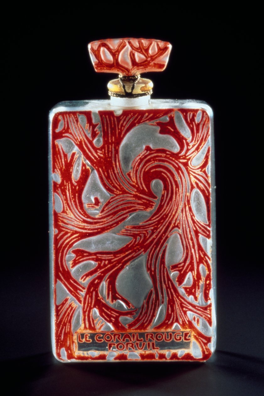 Glasflacon til parfumen Red Coral (Le Corail Rouge) fra Forvil af Rene Jules Lalique