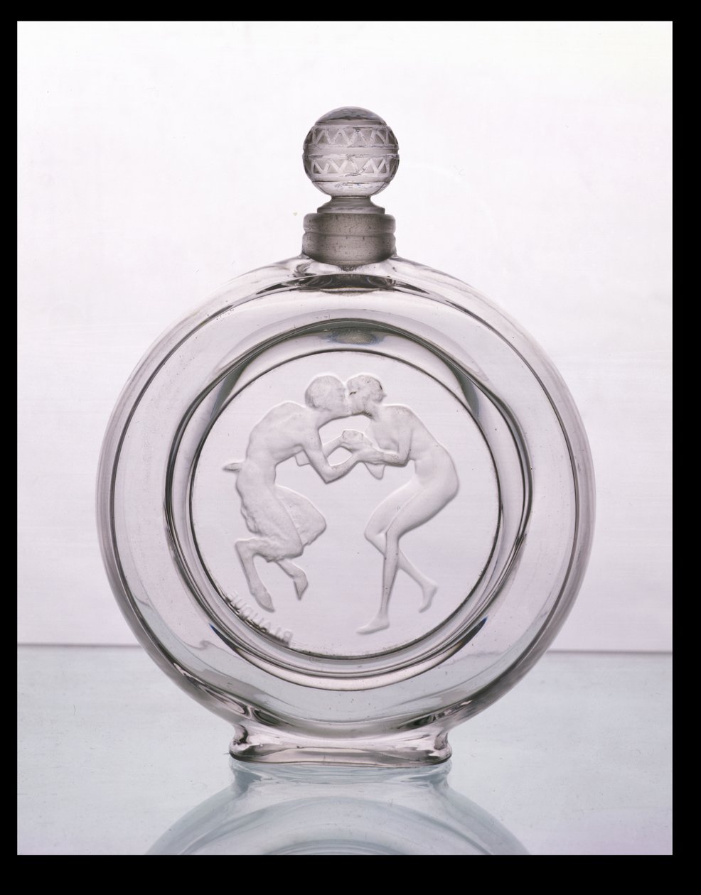 Le Baiser du Faune, klar glasduftflaske til Molinard by Lalique af Rene Jules Lalique