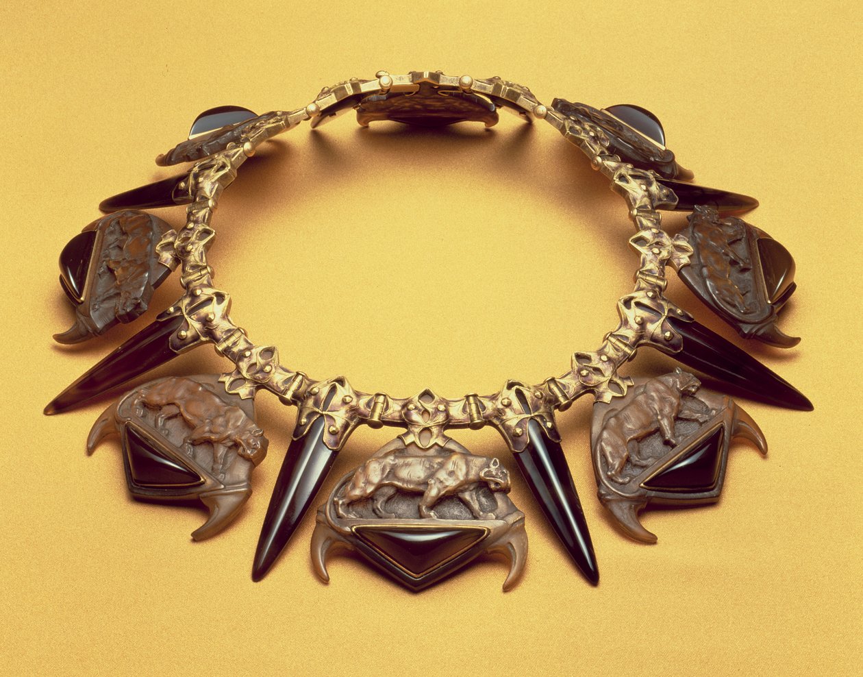 Tiger halskæde, ca. 1904 (blandet medier) af Rene Jules Lalique