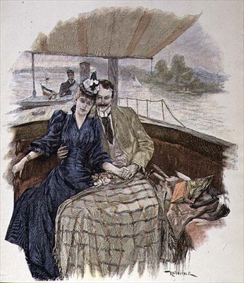 Nygifte (litho) af Rene Reinicke