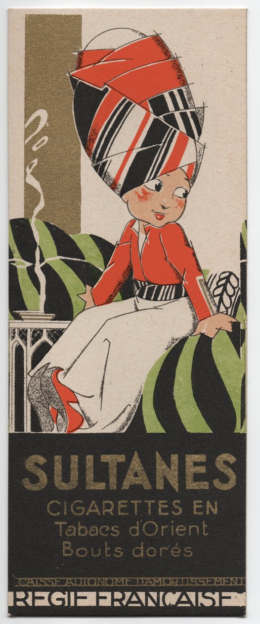 Sultanes Cigaretter, ca. 1930 (Stenciltryk) af Rene Vincent