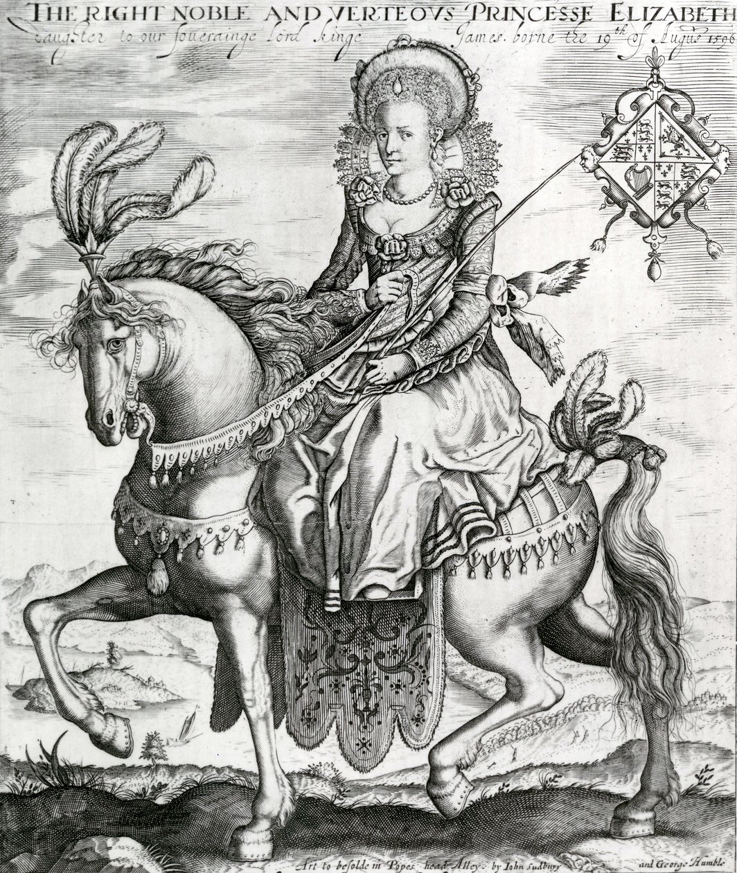 Den rigtige ædle og lodrette prinsesse Elizabeth, datter af vor suveræne herre, konge James, 1612-3 af Renold Elstrack