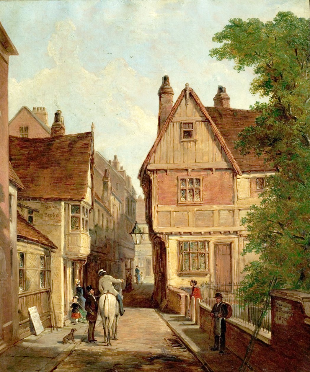 Gamle huse, St. Peters Gate, Nottingham, 1842, 1870 af Reuben Bussey