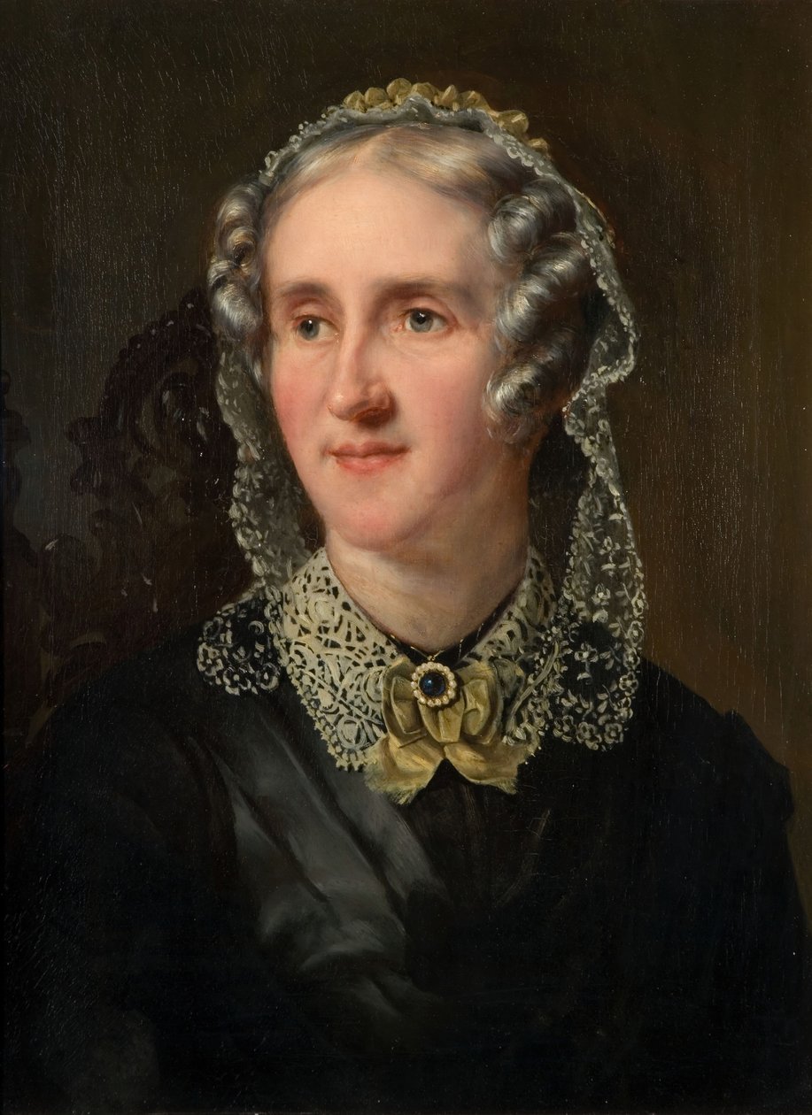 Portræt af Elizabeth Stockdale Wilkinson 1799-71, 1853. af Reuben T W Sayers