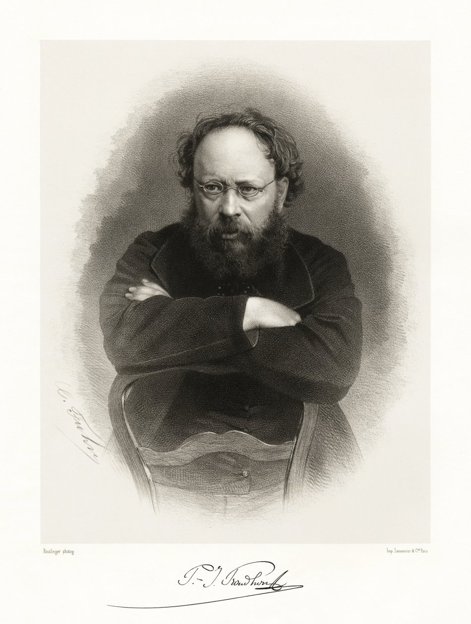 Pierre Joseph Proudhon, 1865-66 af Reutlinger Studio