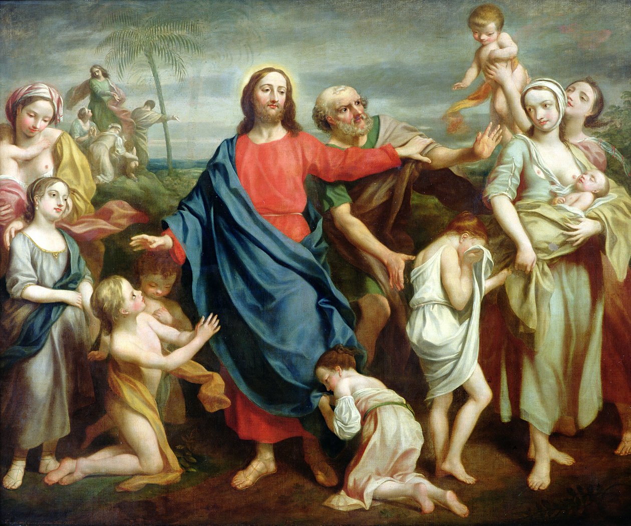 Lad de små børn komme til mig, og forbyder dem ikke at komme, 1746 af Rev. James Wills