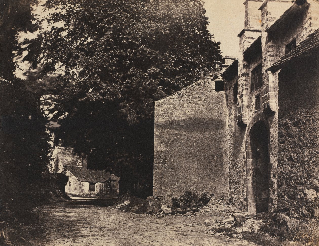 Porten til Borwick Hall, Lancashire, 1855. af Rev. John Richardson Major