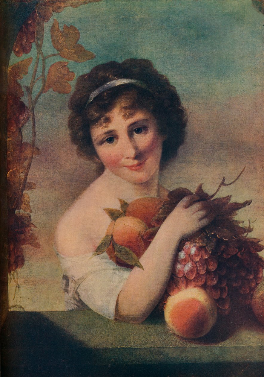 Pige med frugt, c1780, 1910 af Rev. Matthew William Peters