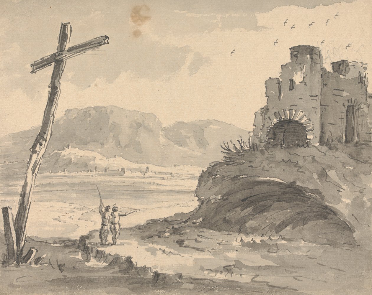 Landskab med stort korsform af Rev. William Gilpin