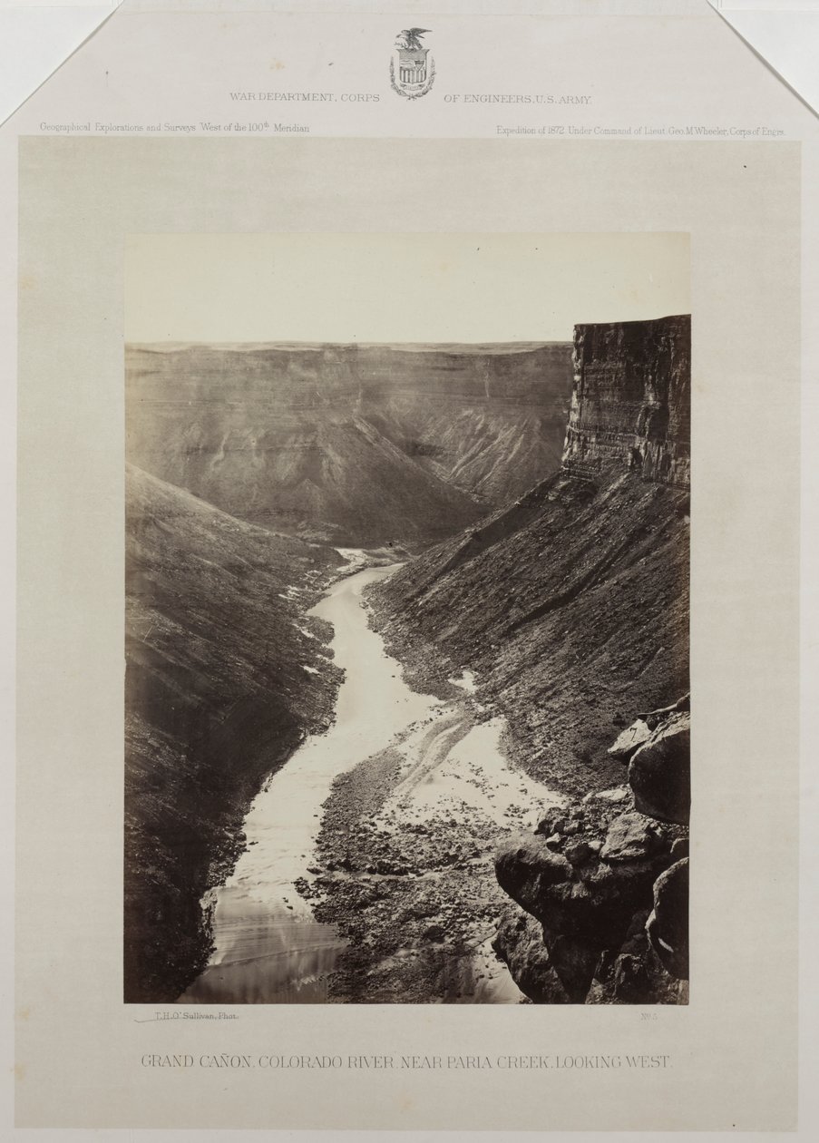Grand Cañon, Colorado-floden, mundingen af Kanab-vasken, ser mod vest af Reverend George Wilson Bridges