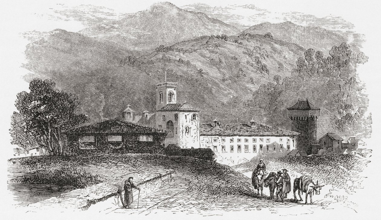 Klosteret i Vallombrosa, Firenze, Italien i slutningen af det 19. århundrede. Fra Italian Pictures af Rev. Samuel Manning, udgivet ca. 1890. af Reverend Samuel Manning
